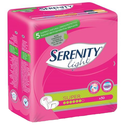 PANNOLONE PER INCONTINENZA SERENITY LIGHT LADY SUPER 12 PEZZI - Farmapre