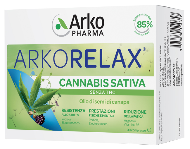 ARKORELAX CANNABIS SATIVA 30 COMPRESSE - Farmapre