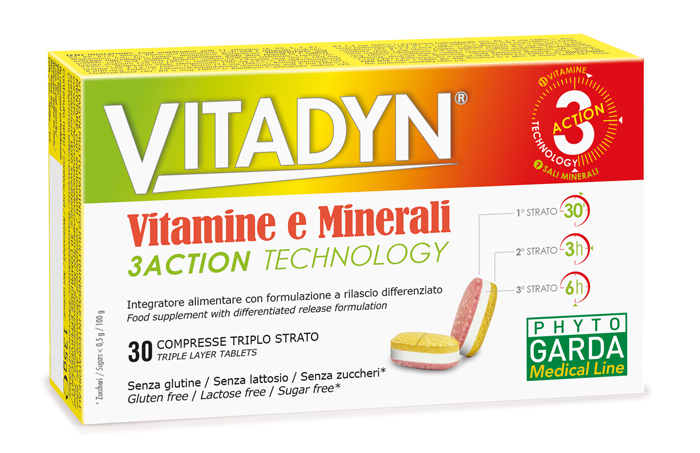 VITADYN VITAMINE/MINERALI 30 COMPRESSE RILASCIO DIFFERENZIATO - Farmapre
