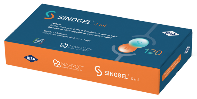 SIRINGA INTRA-ARTICOLARE SINOGEL 2,4% ACIDO IALURONICO + 1,6% CONDROITINA SODICA 3ML + 1 AGO - Farmapre