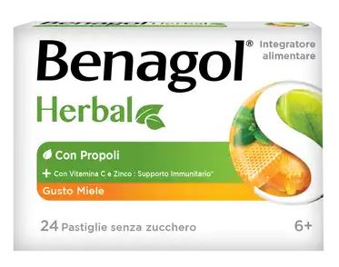 BENAGOL HERBAL MIELE 24 PASTIGLIE - Farmapre