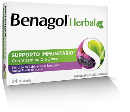 BENAGOL HERBAL FRUTTI DI BOSCO 24 PASTIGLIE - Farmapre