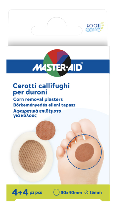 CEROTTO CALLIFUGO MASTER-AID FOOTCARE PER DURONI 4+4 PEZZI B1 - Farmapre
