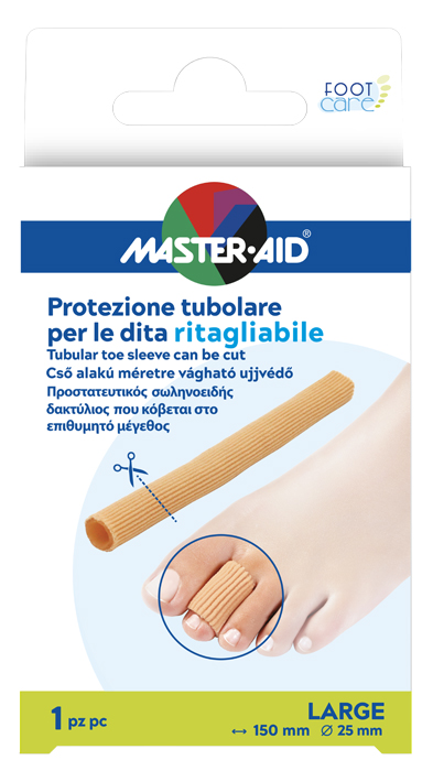 PROTEZIONE TUBOLARE MASTER-AID FOOTCARE RITAGLIABILE 15 CM 25 MM LARGE C8 - Farmapre