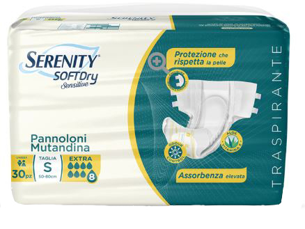 SERENITY PANNOLONE MUTANDINA SD SENSITIVE EXTRA TAGLIA L 30 PEZZI - Farmapre