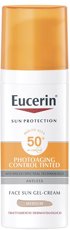 EUCERIN SUN PHOTOAGING CONTROL TINTED GEL CREME SPF50+ MEDIUM 50 ML - Farmapre