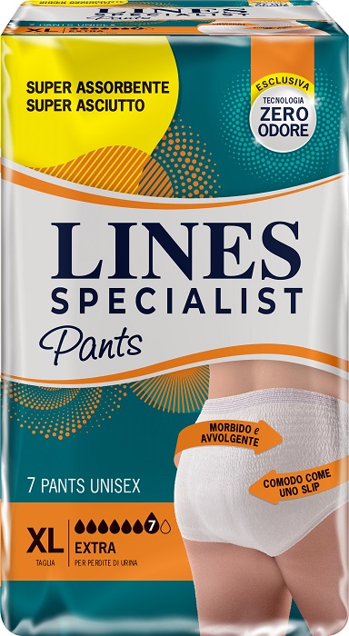 PANNOLONE MUTANDINA LINES SPECIALIST UNISEX EXTRA XL 7 PEZZI - Farmapre