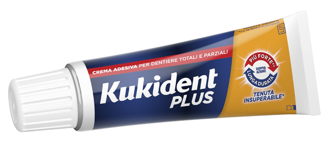 KUKIDENT PLUS DOPPIA AZIONE CREMA ADESIVA DENTIERE 40 G - Farmapre