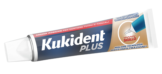 KUKIDENT PLUS BARRIERA ANTI-CIBO NEUTRO CREMA ADESIVA DENTIERE 40 G - Farmapre