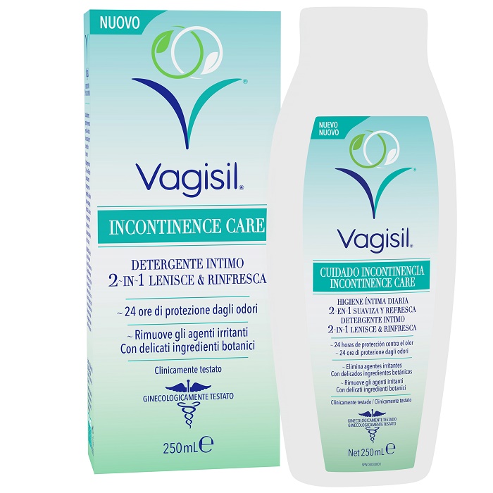 VAGISIL INCONTINENCE CARE DETERGENTE INTIMO 2IN1 LENISCE & RINFRESCA 250 ML - Farmapre
