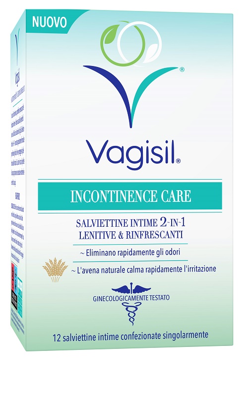 VAGISIL INCONTINENCE CARE SALVIETTINE INTIME 2IN1 LENITIVE & RINFRESCANTI 12 PEZZI - Farmapre