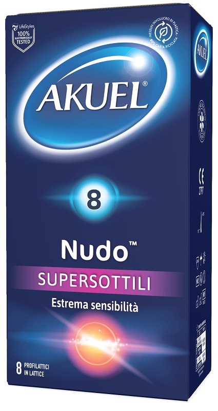PROFILATTICO AKUEL NUDO SUPERSOTTILE 8 PEZZI - Farmapre