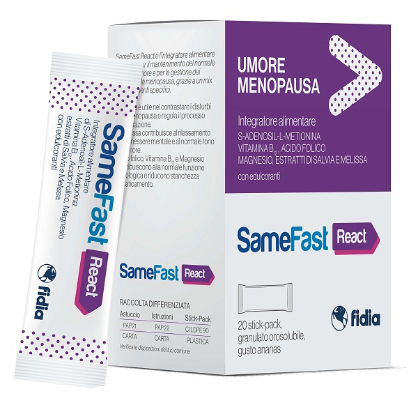 SAMEFAST REACT 20 STICK PACK - Farmapre