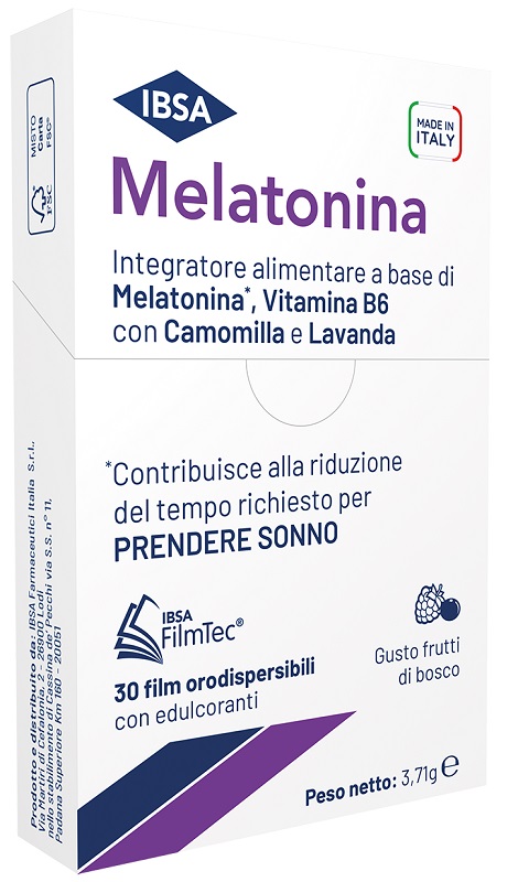 MELATONINA IBSA 30 FILM ORALI - Farmapre