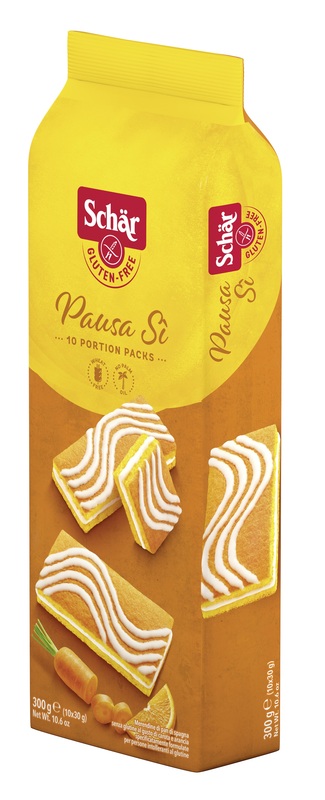 SCHAR PAUSA SI' MERENDINE DI PAN DI SPAGNA AL GUSTO DI CAROTA E ARANCIA 10 PORZIONI DA 30 G - Farmapre