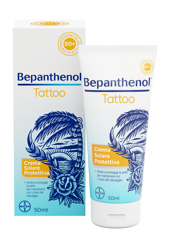 BEPANTHENOL TATTOO CREMA SOLARE PROTETTIVA SPF50+ 50 ML - Farmapre