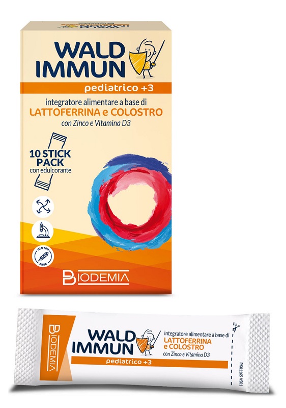 WALD IMMUN PEDIATRICO +3 10 STICK GUSTO CIOCCOLATO - Farmapre