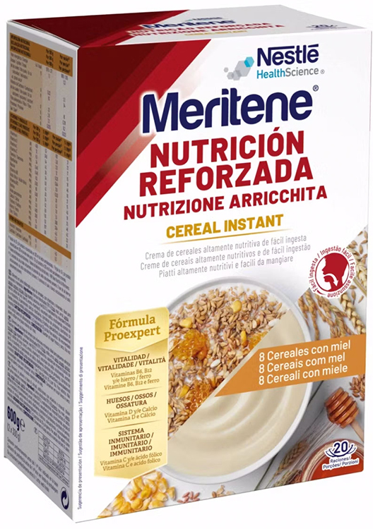 MERITENE CEREAL INSTANT 8 CEREALI E MIELE 2 PEZZI DA 300 G - Farmapre