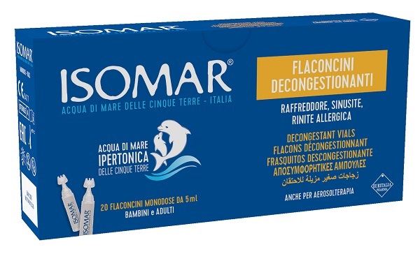 ISOMAR FLACONCINI DECONGESTIONANTI SOLUZIONE IPERTONICA 20 FLACONCINI 5 ML - Farmapre
