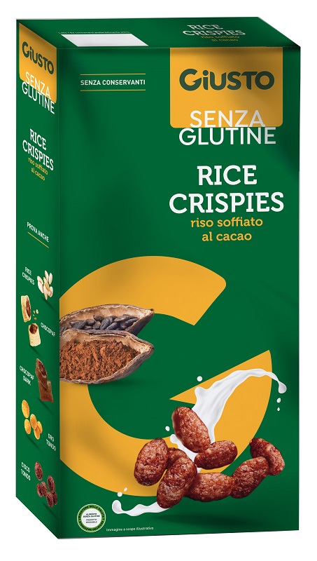 GIUSTO SENZA GLUTINE RICE CRISPIES CACAO 250 G - Farmapre