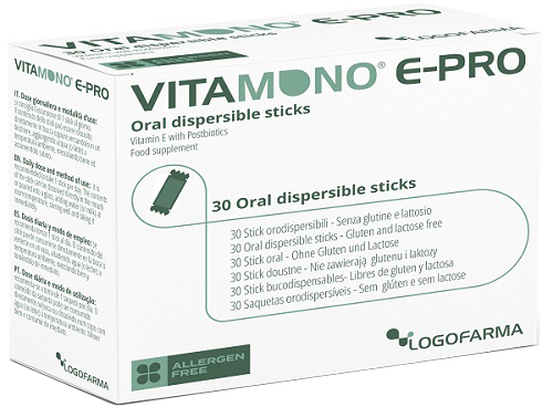 VITAMONO E-PRO 30 STICK ORODISPERSIBILI DA 1,1 G - Farmapre