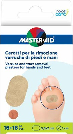 CEROTTO VERRUCHE MASTER-AID FOOTCARE PIEDI/MANI 16 PEZZI E4 - Farmapre