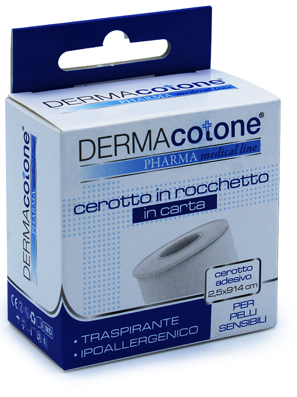 CEROTTO ROCCHETTO IN CARTA DERMACOTONE BIANCO 2,5X914CM 1 PEZZO - Farmapre