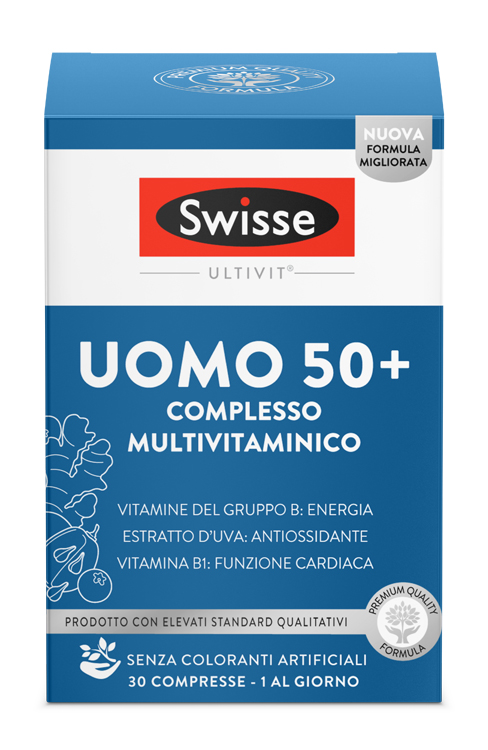 SWISSE MULTIVITAMINICO UOMO 50+ 30 COMPRESSE - Farmapre