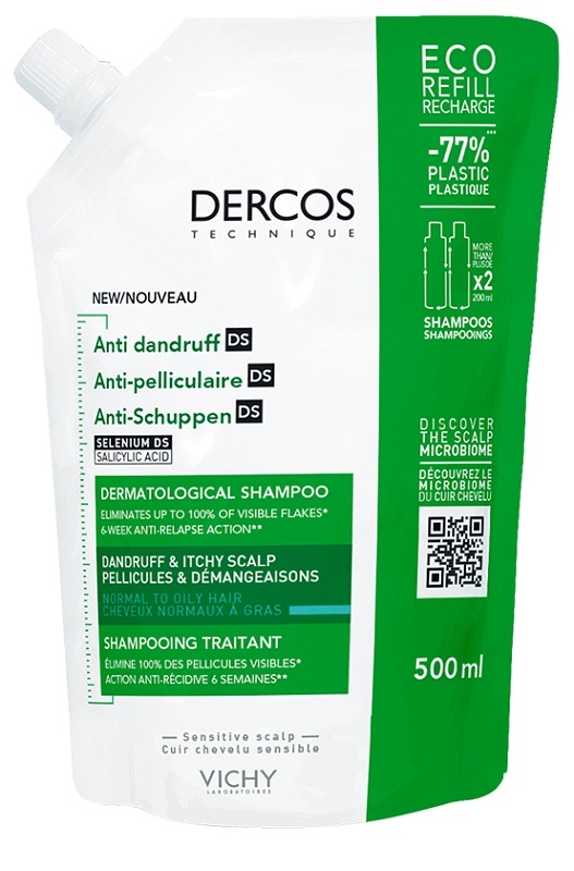 DERCOS ECO RICARICA SHAMPOO ANTI FORFORA 500 ML - Farmapre