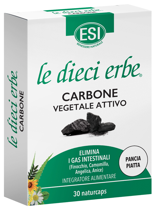 ESI LE DIECI ERBE CARBONE VEGETALE ATTIVO 30 NATURCAPS - Farmapre