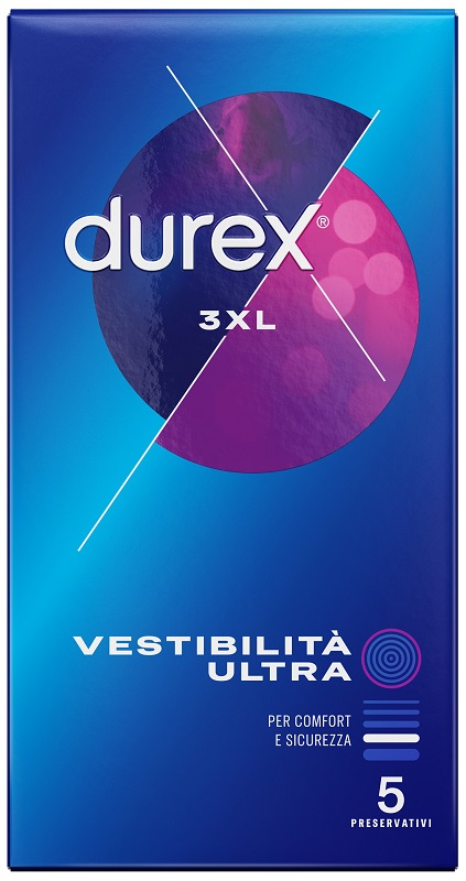 PRESERVATIVO DUREX 3XL VESTIBILITA' ULTRA 5 PEZZI - Farmapre