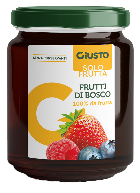 GIUSTO SOLO FRUTTA MARMELLATA FRUTTI ROSSI 284 G - Farmapre