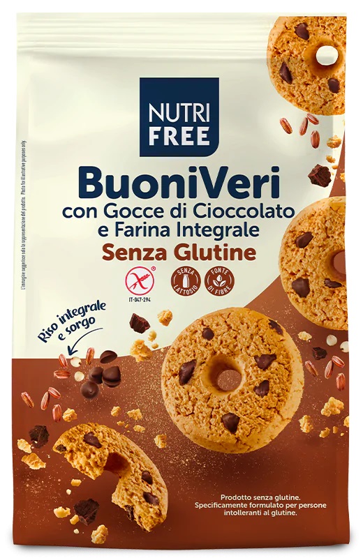 NUTRIFREE BUONI VERI CON GOCCE DI CIOCCOLATO 250 G - Farmapre