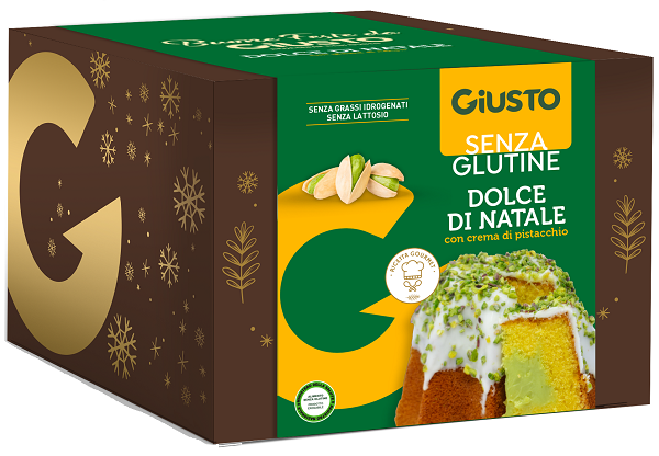 GIUSTO SENZA GLUTINE DOLCE DI NATALE PANDORO PISTACCHIO 500 G - Farmapre