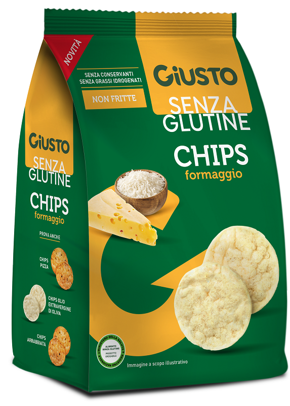 GIUSTO SENZA GLUTINE CHIPS FORMAGGIO 40 G - Farmapre