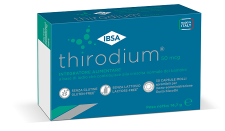 THIRODIUM 50MCG 30 CAPSULE MOLLI SPREMIBILI PER MONOSOMMINISTRAZIONE GUSTO BISCOTTO - Farmapre