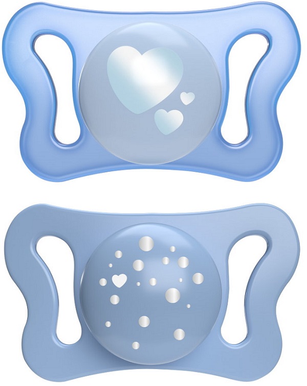 CHICCO SUCCHIETTO MICRO AZZURRO SILICONE 0-2M 2 PEZZI - Farmapre