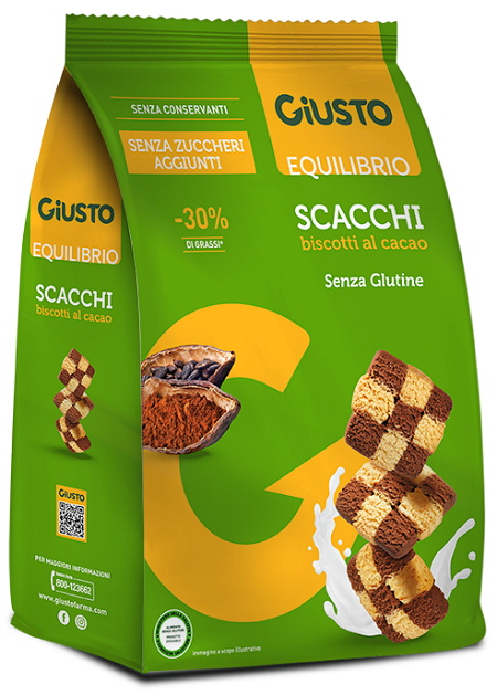 GIUSTO SENZA GLUTINE SCACCHI EQUILIBRIO 250 G - Farmapre