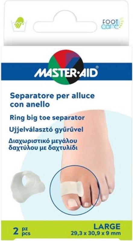 SEPARATORE ALLUCE MASTER-AID FOOTCARE CON ANELLO SMALL 2 PEZZI D3 - Farmapre