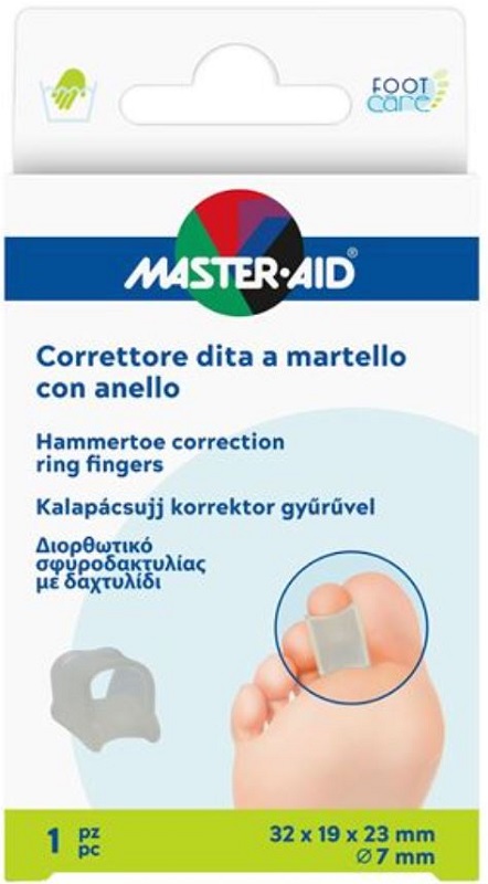 CORRETTORE DITA A MARTELLO MASTER-AID FOOTCARE CON ANELLO 1 PEZZO C14 - Farmapre