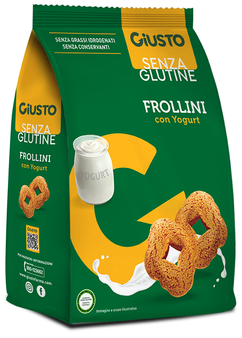 GIUSTO SENZA GLUTINE FROLLINI YOGURT 250 G - Farmapre