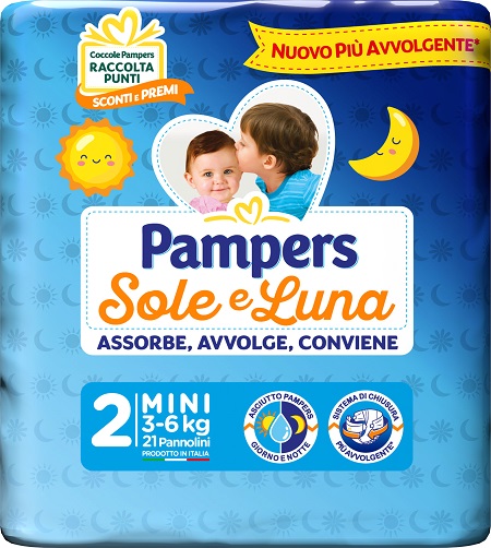 PAMPERS SOLE LUNA MIDINI 21 PEZZI - Farmapre