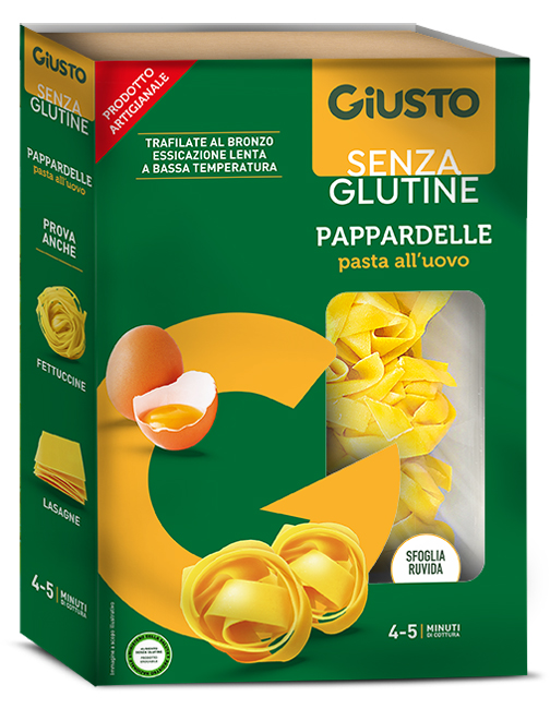 GIUSTO SENZA GLUTINE PAPPARDELLE ALL'UOVO 250 G - Farmapre