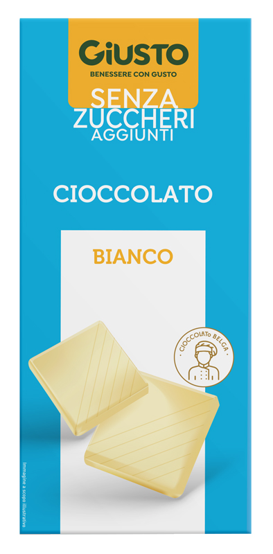 GIUSTO SENZA ZUCCHERO CIOCCOLATO BIANCO 85 G - Farmapre