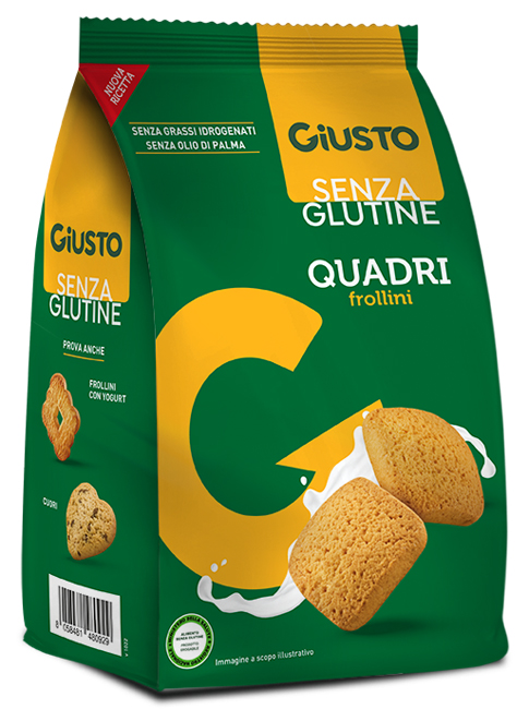 GIUSTO SENZA GLUTINE QUADRI FROLLINI 200 G - Farmapre