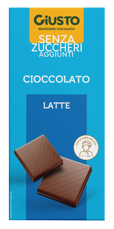 GIUSTO SENZA ZUCCHERO TAVOLETTA CIOCCOLATO LATTE 85 G - Farmapre