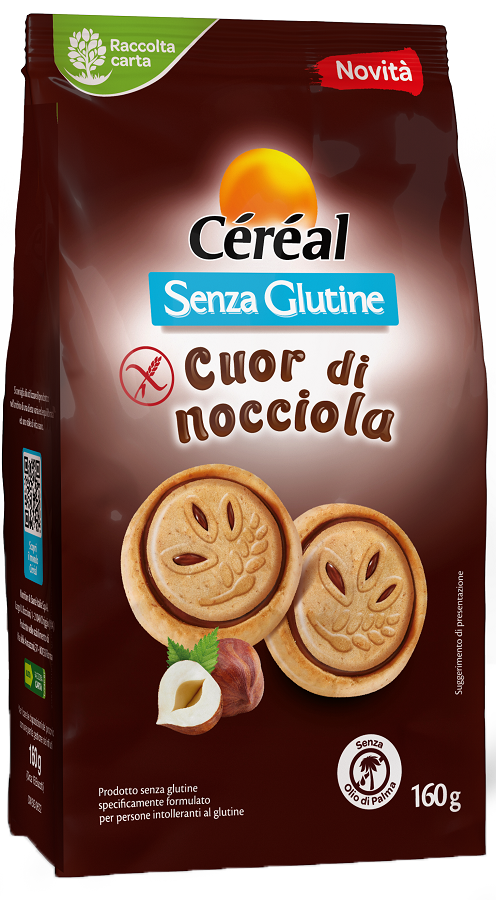 CEREAL SENZA GLUTINE CUOR DI NOCCIOLA 160 G - Farmapre