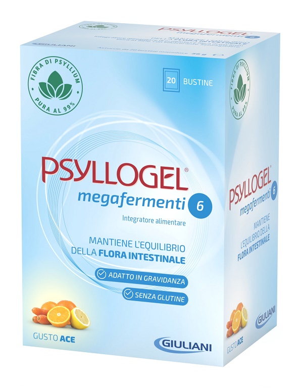 PSYLLOGEL MEGAFERMENTI 6 GUSTO ACE 20 BUSTINE - Farmapre