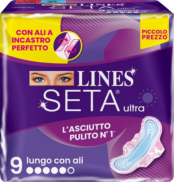 LINES SETA ULTRA ASSORBENTI LUNGO ALI DWCT 9 PEZZI - Farmapre