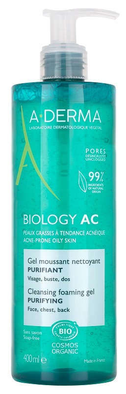ADERMA BIOLOGY AC GEL DETERGENTE SCHIUMOGENO PURIFICANTE 400 ML - Farmapre
